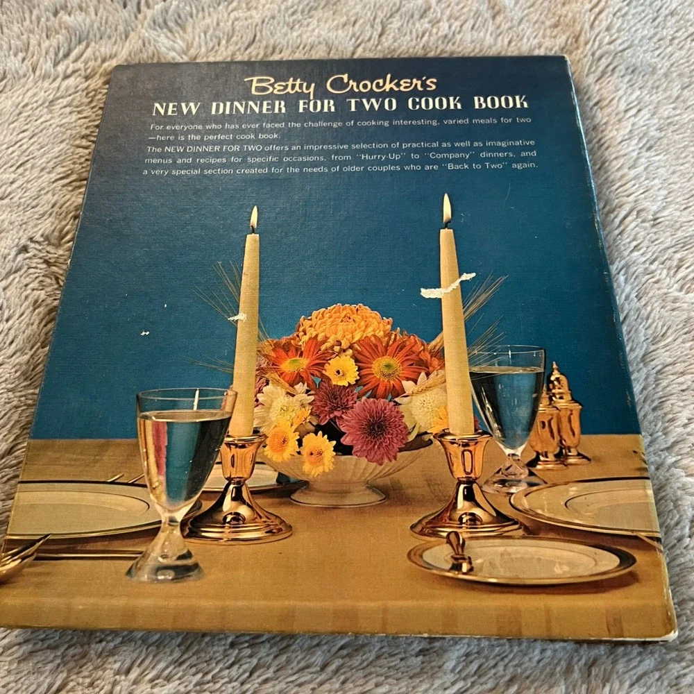 Vintage 1964 Betty Crocker's New Dinner for Two Cook Book First Edition Spiral